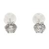Used JEWELRY Diamond Pierced Earrings Pierced Earrings Pt900 Platinum Clear Silver Used