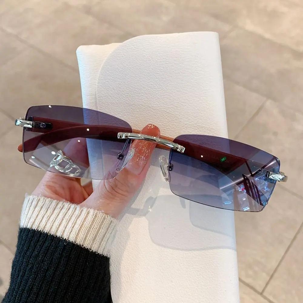 Trendy Punk Sunglasses Rimless Sun Glasses For Men Women Fashion Uv400 Driving Shades Frameless Gradient Eyewear Sunglass Man