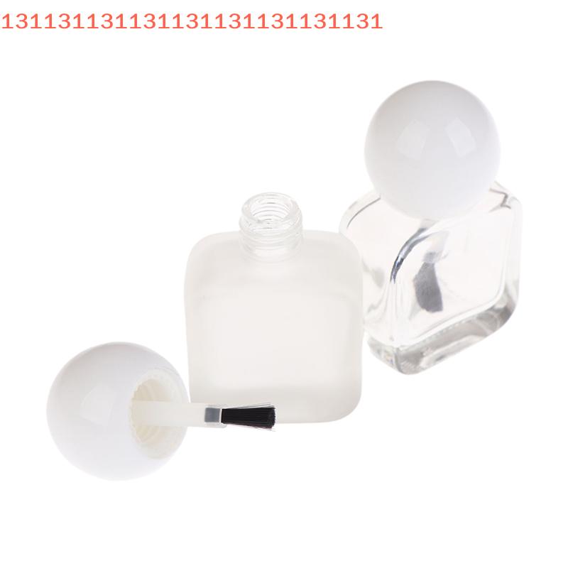 1pcs 10ml Empty Nail Polish Bottles Clear Glass Nail Gel Bottles With Brush Cap Nail Oil Nail Art Tool