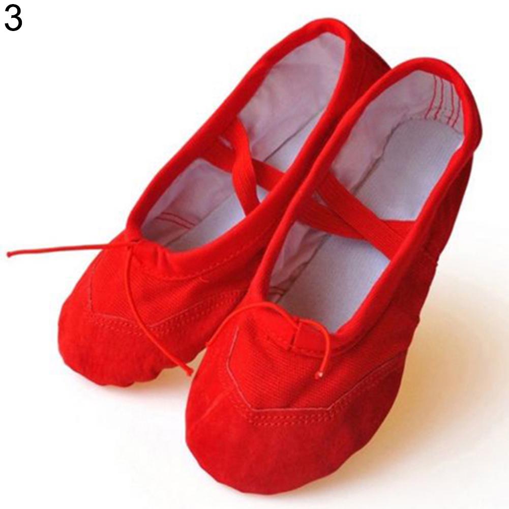 Kinder-Erwachsene-Leinwand-Ballett-Tanzschuhe, Spitzentanz-Gymnastikschuhe