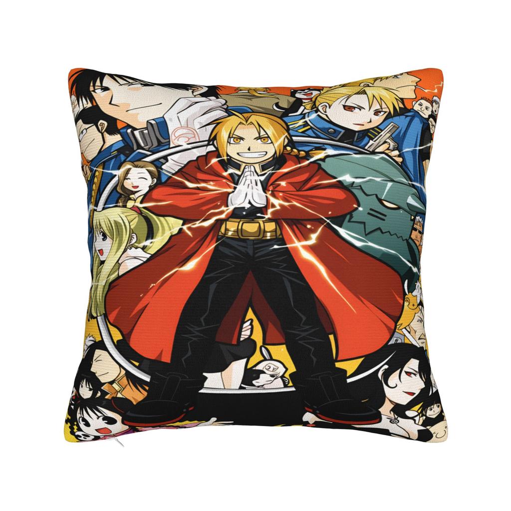 Pillow Cover Full Metal Alchemist  Funny Pillow Case For Chair Sofa Home Decor Pillowcases