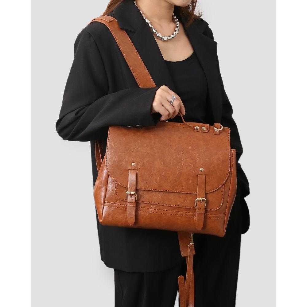 

Сумка кроссбоди на двойном плече, школьный рюкзак коричневый