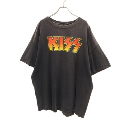 00s Old KISS Short Sleeve T-shirt Black KISS Band T-shirt Hard Rock Men's Used