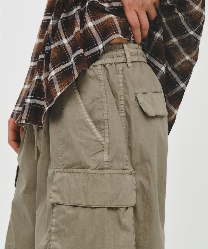 INTEMPOMOOD Tactical Banding Cargo Shorts_Beige