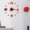 Stylish 3d Diy Coffee Cup Acrylic Mirror Wall Sticker Clock With Timeless Design
