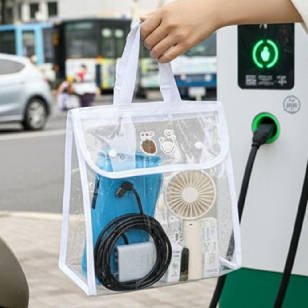 Universal Hanging Storage Bag Dustproof Transparent Bike Hanging Bag Large Capacity Waterproof Organizer Pouch