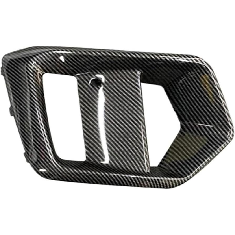 Compatible For Ford Focus RS 2015 2016 2017 2018 Car Exterior Accessories Fog Lights Frame Fogs Lamp Cover Grille Carbon Fiber Look(1PCS right side)