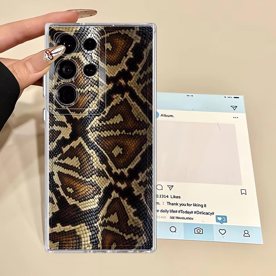 Snake Pattern Phone Cover Case for Samsung Galaxy S26 S24 S25 Edge S21 S22 FE S23 Ultra Note 20 Ultra 10 S20 Plus