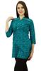 Phagun Floral Print Women Wear 3 4 Sleeve Casual Top Short Cotton Kurti