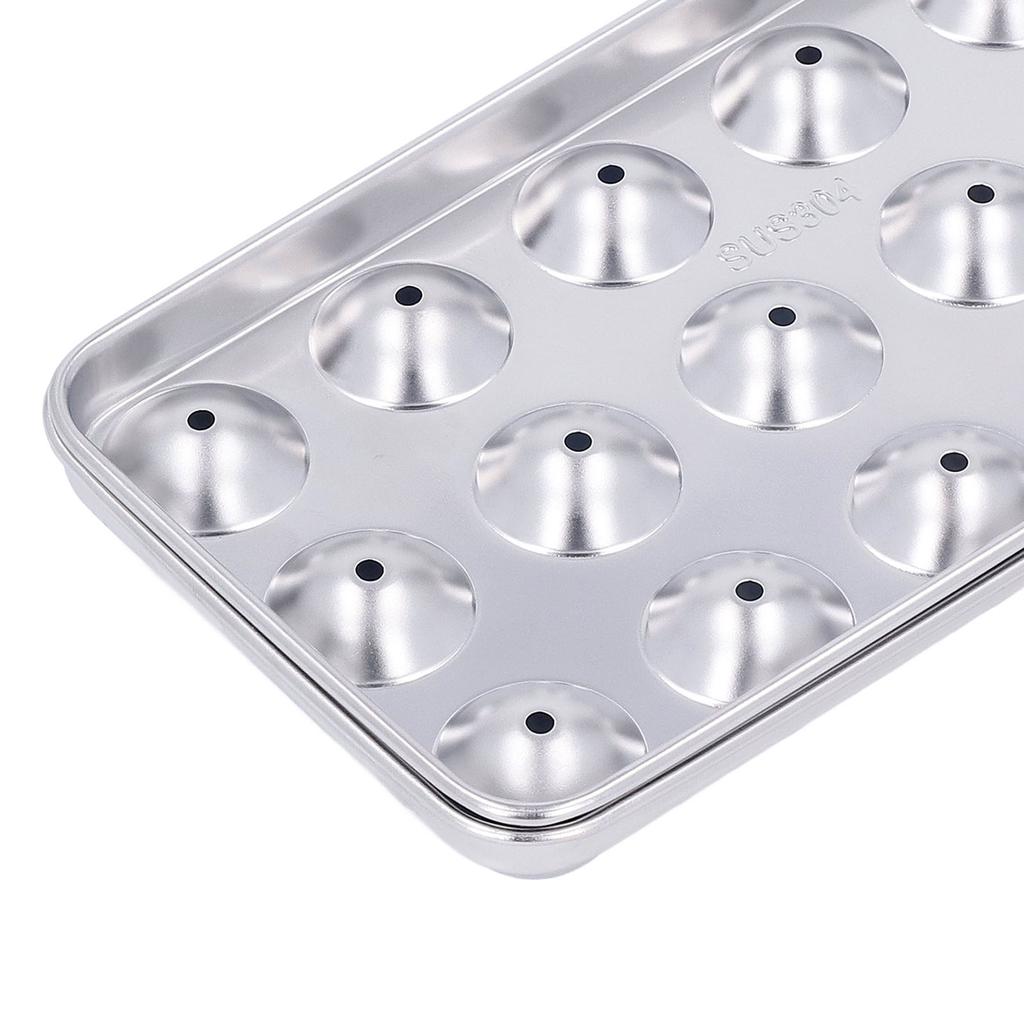 18 Grid Ice Ball Maker 304 Stainless Steel Ice Tray Mold Round Balls Ice Mold for Home Bar Party Use