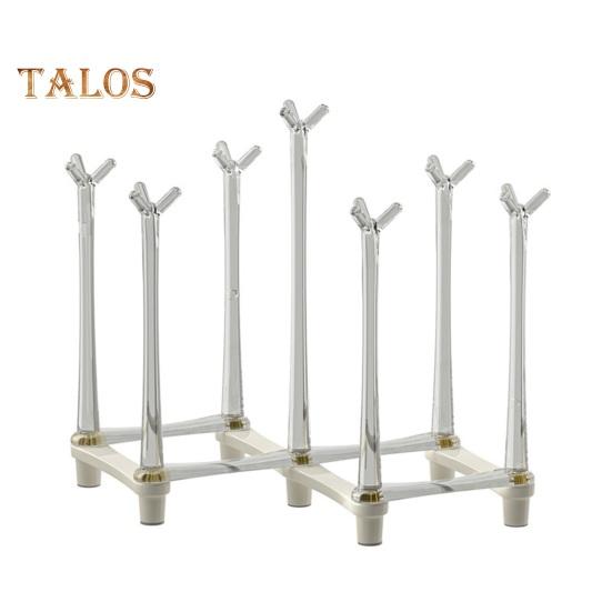 

Выдвижная подставка для стаканов Пластиковая нескользящая нижняя подставка для кружек для слива стеклянных и спортивных бутылок 7 кронштейнов для сидений Складная конструкция Экономия места белый