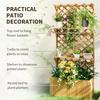 52L Wooden Planter, with Trellis and Shelves - Natural Finish