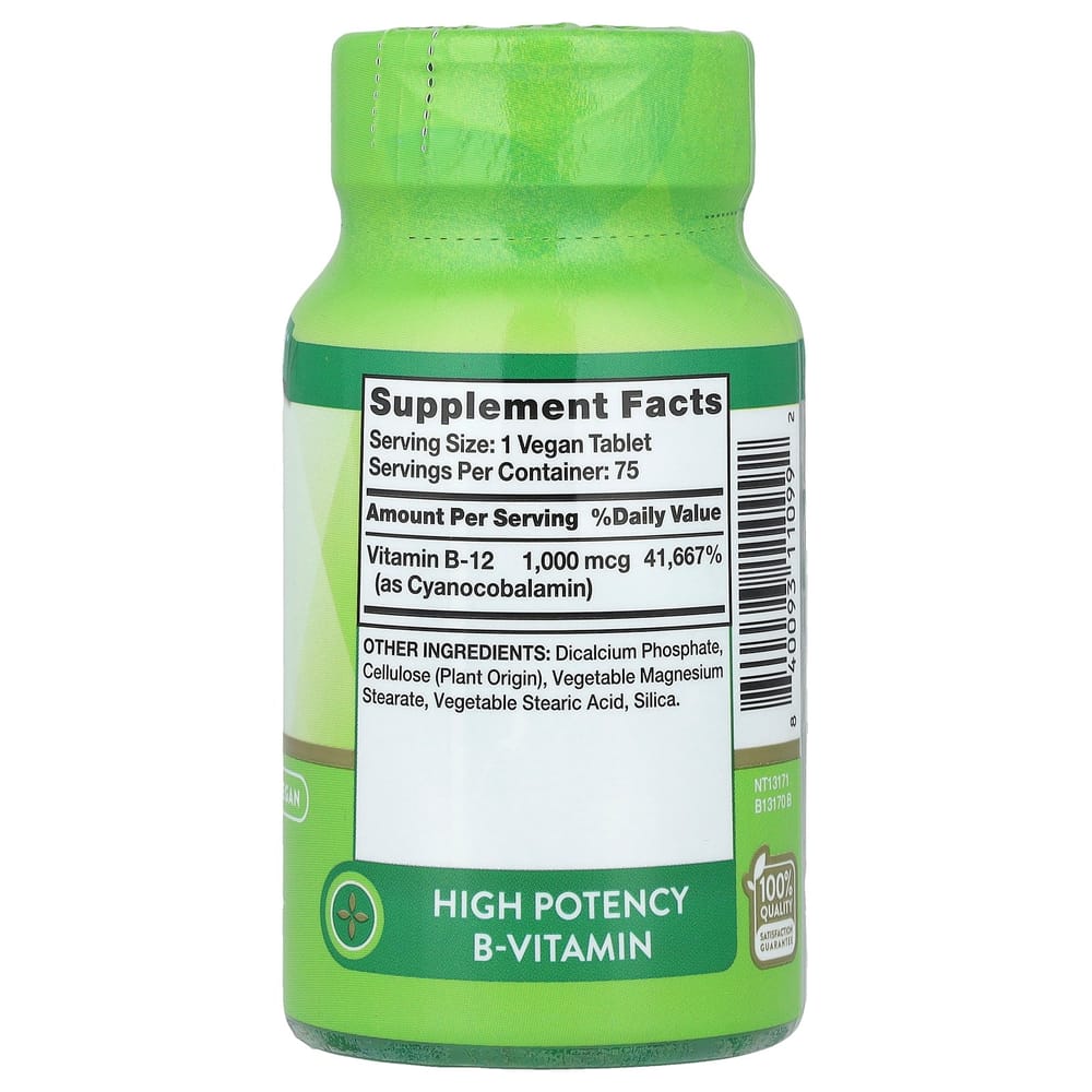 Nature's Truth Sustained Release Vitamin B-12 1000mcg, 75 Tablets