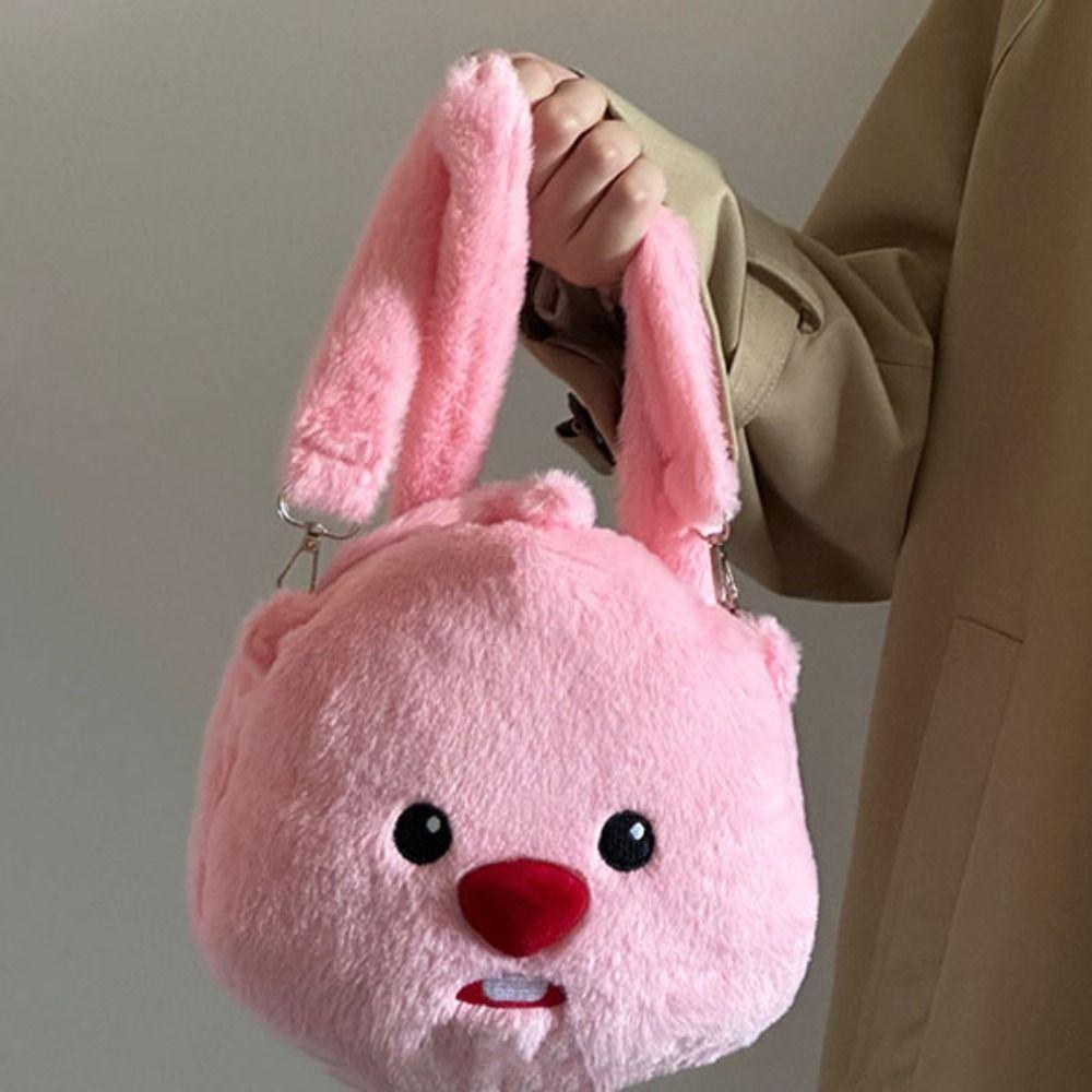 

Плюшевая сумка через плечо «Маленький бобер» Милая школьная сумка с героями мультфильмов для девочек Плюшевая сумка для хранения