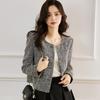 Elegant Autumn Little Fragrant Wind Coat Women Simple Retro High Quality Youthful Short Blouse Fashionable