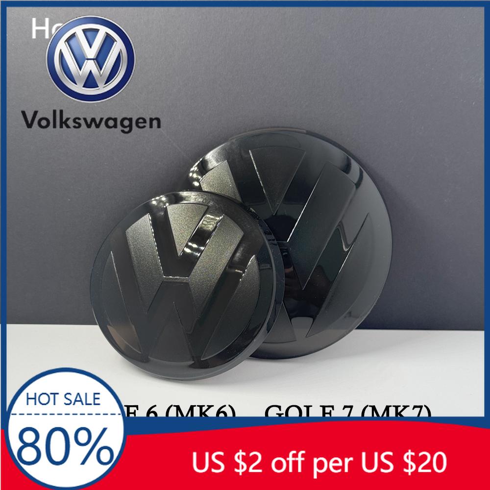 2026 Heiß Für VOLKSWAGEN VW 2 Stück Vorne und Hinten Emblem Für VW Golf 6/Golf 7/Golf 7.5/Golf 8 Beeinträchtigt ACC Nicht Modifiziertes Schwarzes Label F