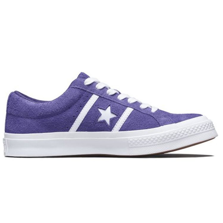 Converse One Star Academy Ox Comfortable Versatile Low-Top Canvas Shoes Unisex Sneaker Purple White 164391C