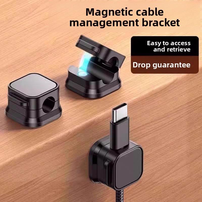 Magnetic Wire Organizer - Desktop Vehicle Data Cable Storage Charging Clip Fixing Tool - Snap Clip