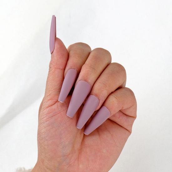 Dlouhý přechod Pure Color Ballet Nail Nail Piece Barevný tisk Love Flame Evropské a americké Nails Art Tipy na falešné nehty Gel na nehty Full Cover