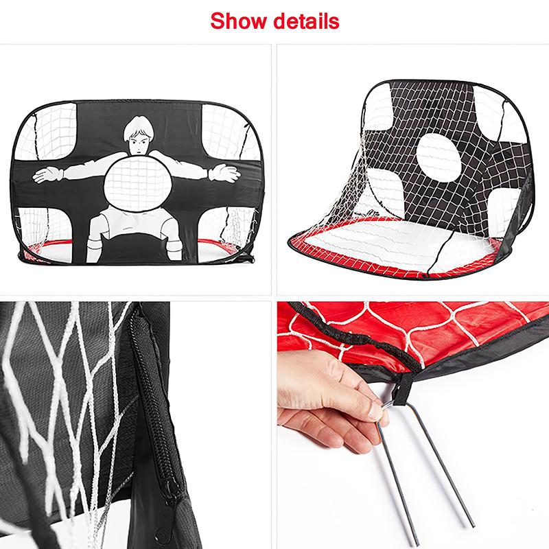 Foldable Football Goal Nylon Soccer Goal Kids And Adults Football Target Net For Playground Backyard Indoor Outdoor Training