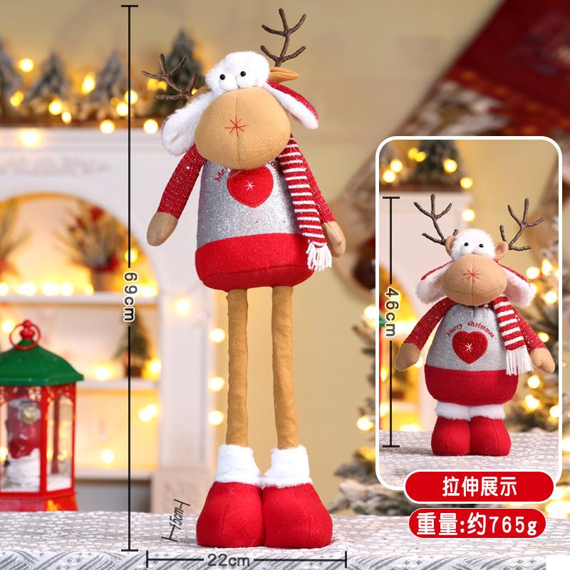 

Рождественская выдвижная кукла в красную полоску, Рождественская выдвижная кукла в виде старика, снеговика, лося, с ногами, настольное украшение See the picture and mark the size