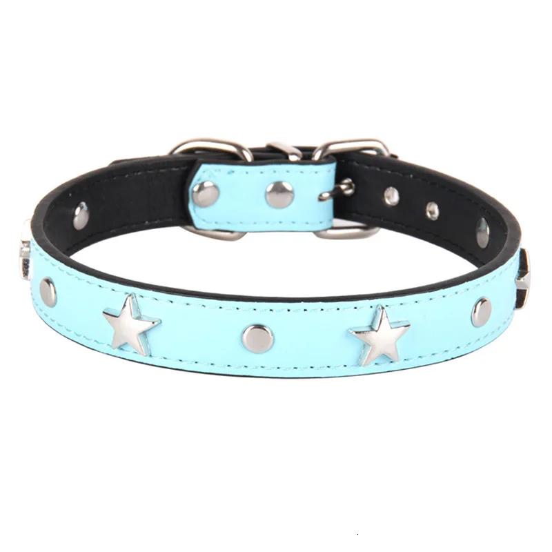 S/M/L Star Studded Pet Dog Collar Leather Puppy Collars for Small Medium Dogs Cat Neck Strap Pet Supplies Chihuahua Collars