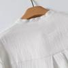 2025 Spring Women's Zen Linen White Long Sleeve Shirt