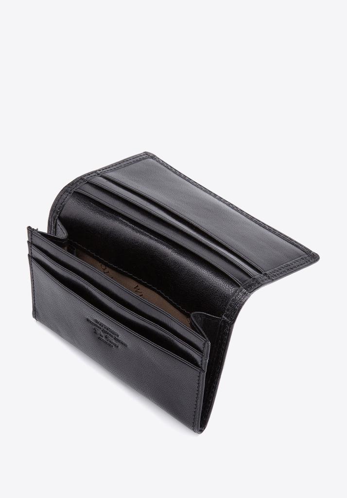Wittchen Men's Leather Business Card Case With Monogram Black Natural Leather