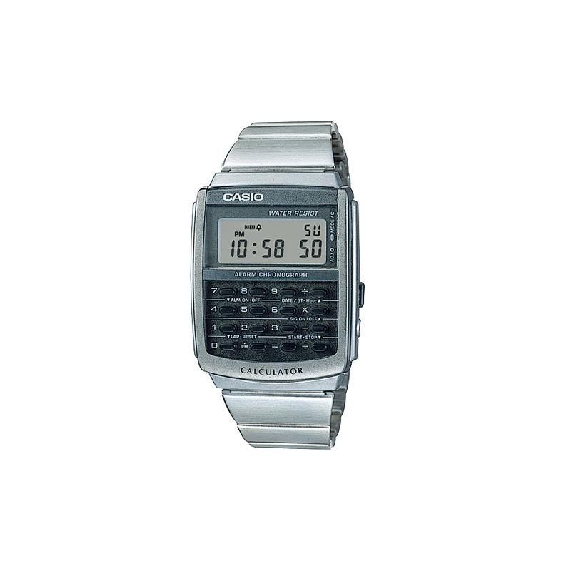

Casio YOUTH series - digital display calculator, retro calculator, multi-function LCD display, waterproof movement, quartz movement, metal CA-506-1 сірий колір