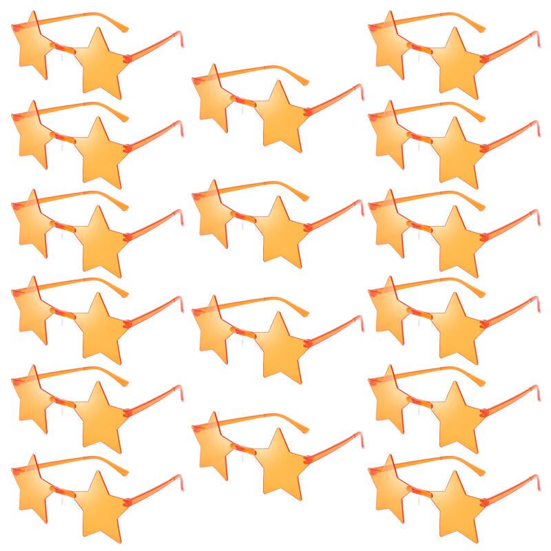 12/16 Pack Rimless Star Shaped Sunglasses New Fashion Candy Color Set Shades Women's Trendy Cute Party Props Sun Glasses
