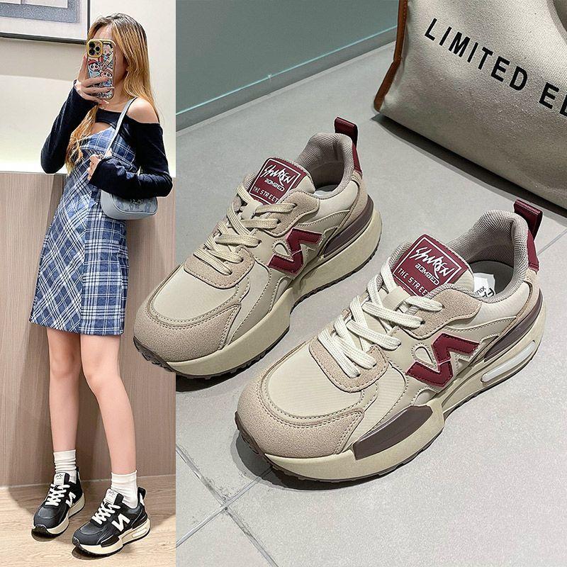 Small thick-soled Forrest Gump shoes for women's spring and autumn new popular versatile leisure sports lightweight leisure dad shoes popular