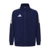 adidas Jackets Unisex Blue With White Stripes Stand Collar Moderate