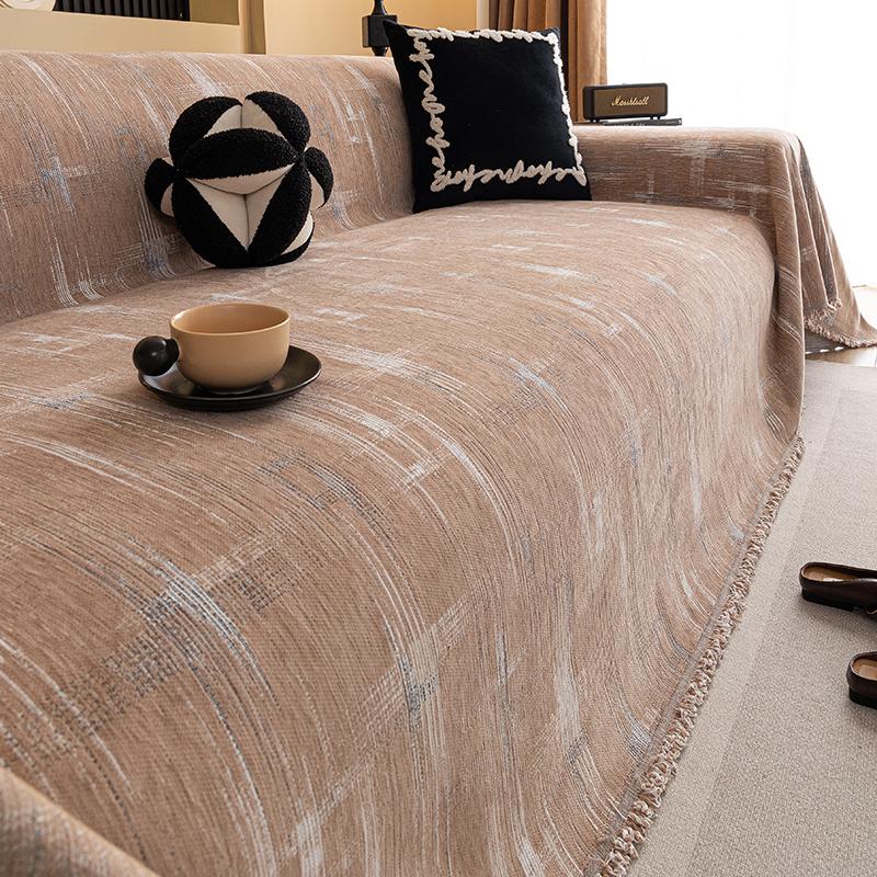 Home Bankhoes Met Kwastjes Woonkamer Banken Deksel Bankhoes Zitting 3-zits Bank Deksel Beige