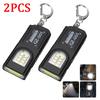 COB Keychain Work Light Waterproof Rechargeable Mini Clip-on Flashlight with RGB Light Outdoor Emergency Camping Light