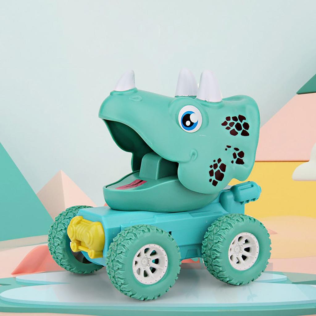 Children's Cartoon Elastic Dinosaur Pull Back Car 3-9 Years Old Boy And Girl Toy