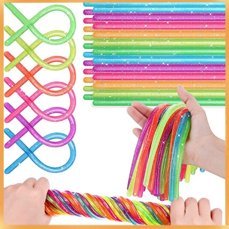23*08Cm New Squeeze Toys - Simulated Noodle Soft Rubber Elastic Stress Relief Toys - Stress Relief Pressure Release Gifts