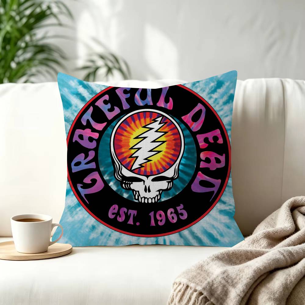 Album GGrateful DDead Band Cushion Cover Pillowcase Upholstery Sofa Throw Pillow Home Decor Pillowcas