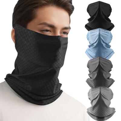 Anti-UV Face Mask Ice Silk Balaclava Face Cover Breathable Elastic Motorcycle Neck Cover Windproof Dustproof Riding Mask