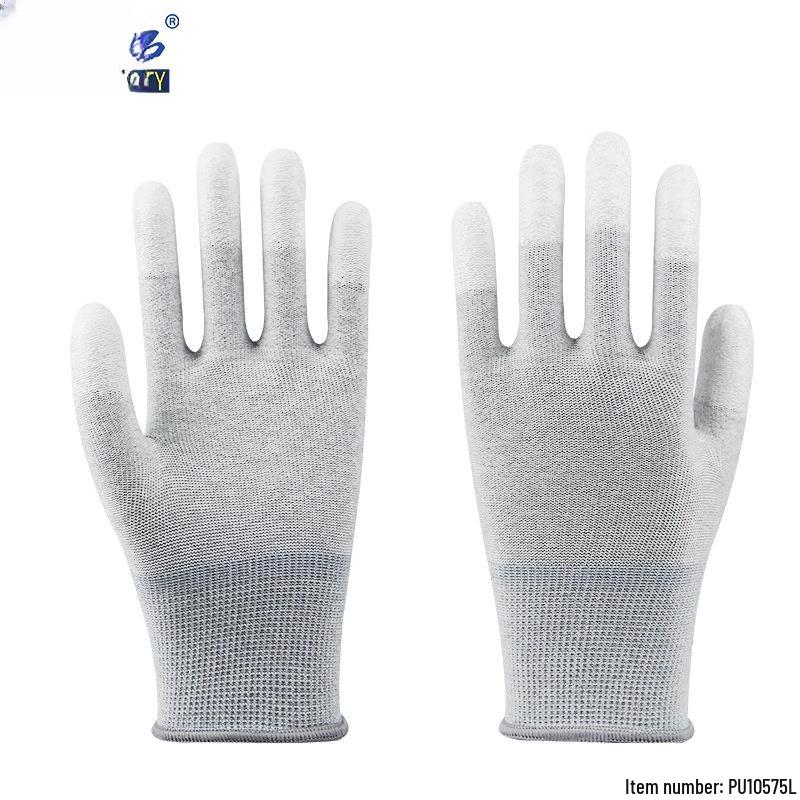 Rongzhituo 13-Gauge Weiße Nylonhandschuhe