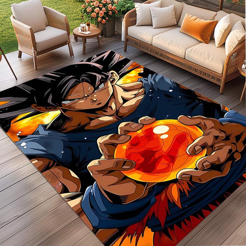 Dragon Ball Print Rug, Washable Floor Carpet, For Entryway Dorm Laundry Room Office Study, Home Decor Birthday Christmas Gift