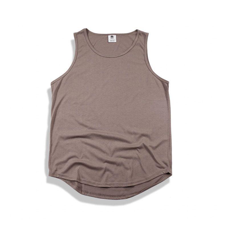 Canotta Basic Uomo Victorious di Qualità Premium, Lunghezza Lunga, Orlo Curvo, Senza Maniche, Per il Massimo Comfort