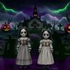 Halloween Gothic Horror Yard Signs, Scary Girl Garden Yard Decor Pole, 2D Creepy Ground Stakes Scary Silhouette for Pathway Yard