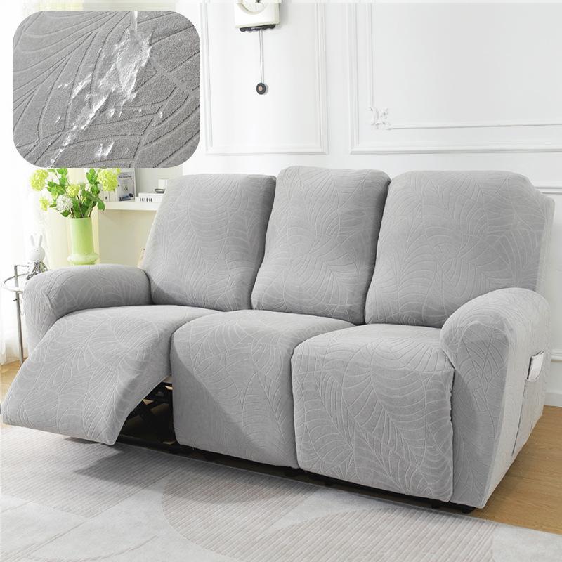 

Эластичный чехол для дивана-реклайнера, жаккардовый чехол для кресла, защитный чехол для дивана, ленивый мальчик, расслабляющее кресло, эластичные чехлы для дивана для гостиной 1 Seater светло-серый