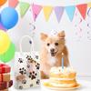 Shinylin 22 Pcs Dog Paw Clear PVC Gift Bags with Handle Dog Claws Plastic Wrap Tote Bags Reusable Transparent Dog Treat Bags for Birthday Wedding