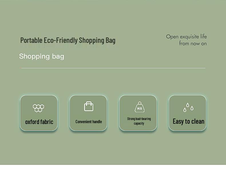 Tragbare Umhänge-Einkaufstasche aus Oxford-Gewebe - Faltbare Tragetasche mit großem Fassungsvermögen für Lebensmittel