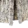 STEFANEL Hooded Rabbit Fur poncho Gray Jacket Women Used
