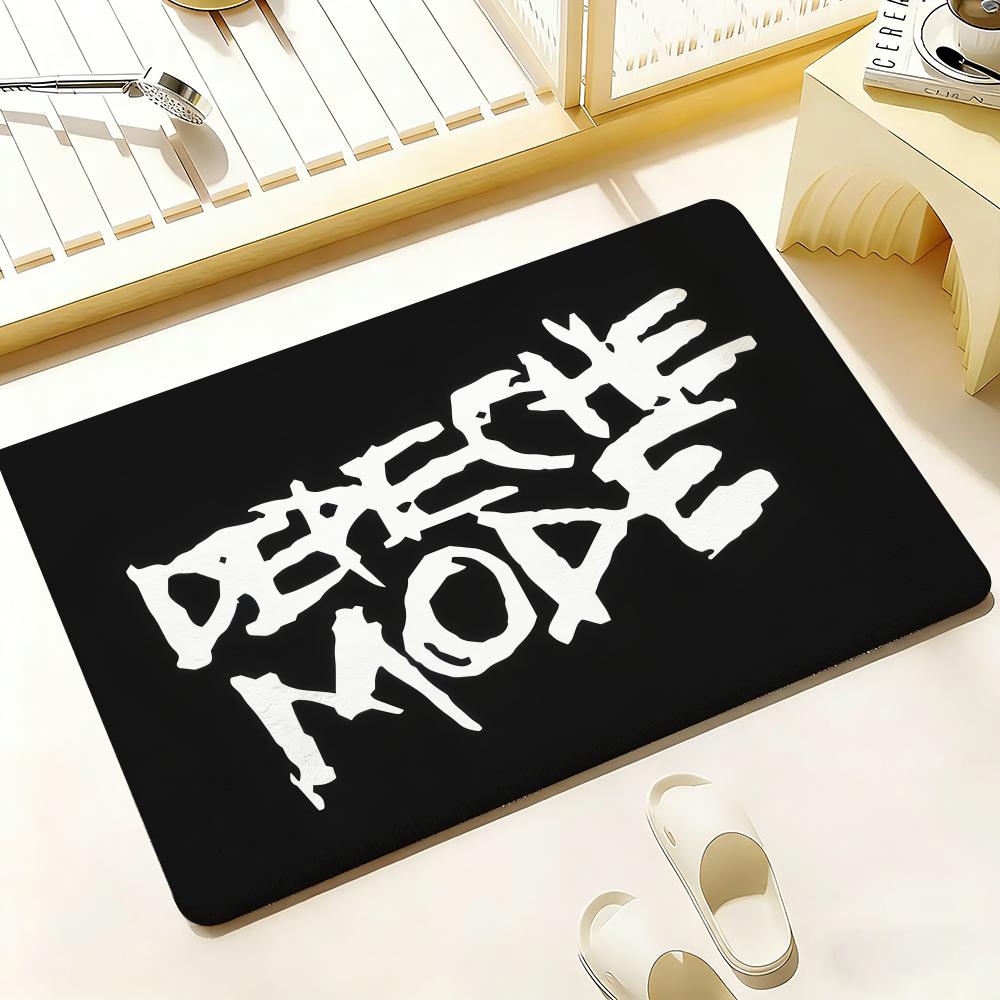 Tappetino D-DEPECHE MODE Camera da Letto Soggiorno Tappetino per Porta in Flanella Antiscivolo Decorazioni per la Casa