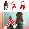 Stripes Knit Scarf Doll  Decoration Red And White Mini Knitting Scarf  Xmas Party Decoration