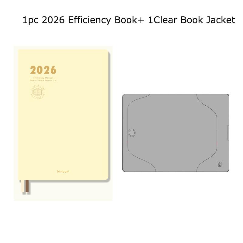 Kinbor A5 Efficient Planner Notebook,2 Days per Page with Habit Tracker,To-Do Lists&Time Management for Workplace, College