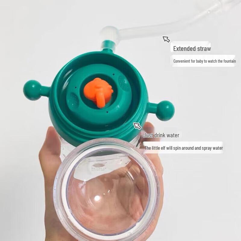 Babycare Kids Whale Spray Straw Water Bottle